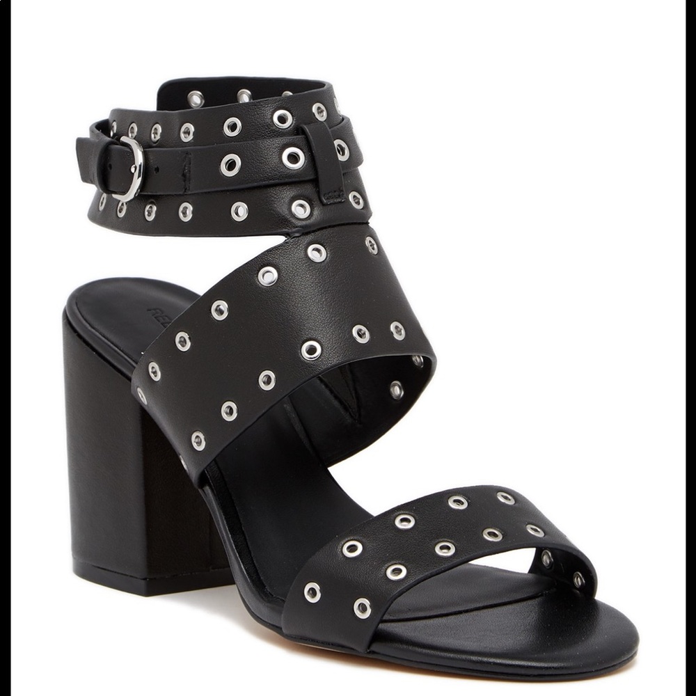 Rebecca Minkoff Carter Grommet Sandals in Black